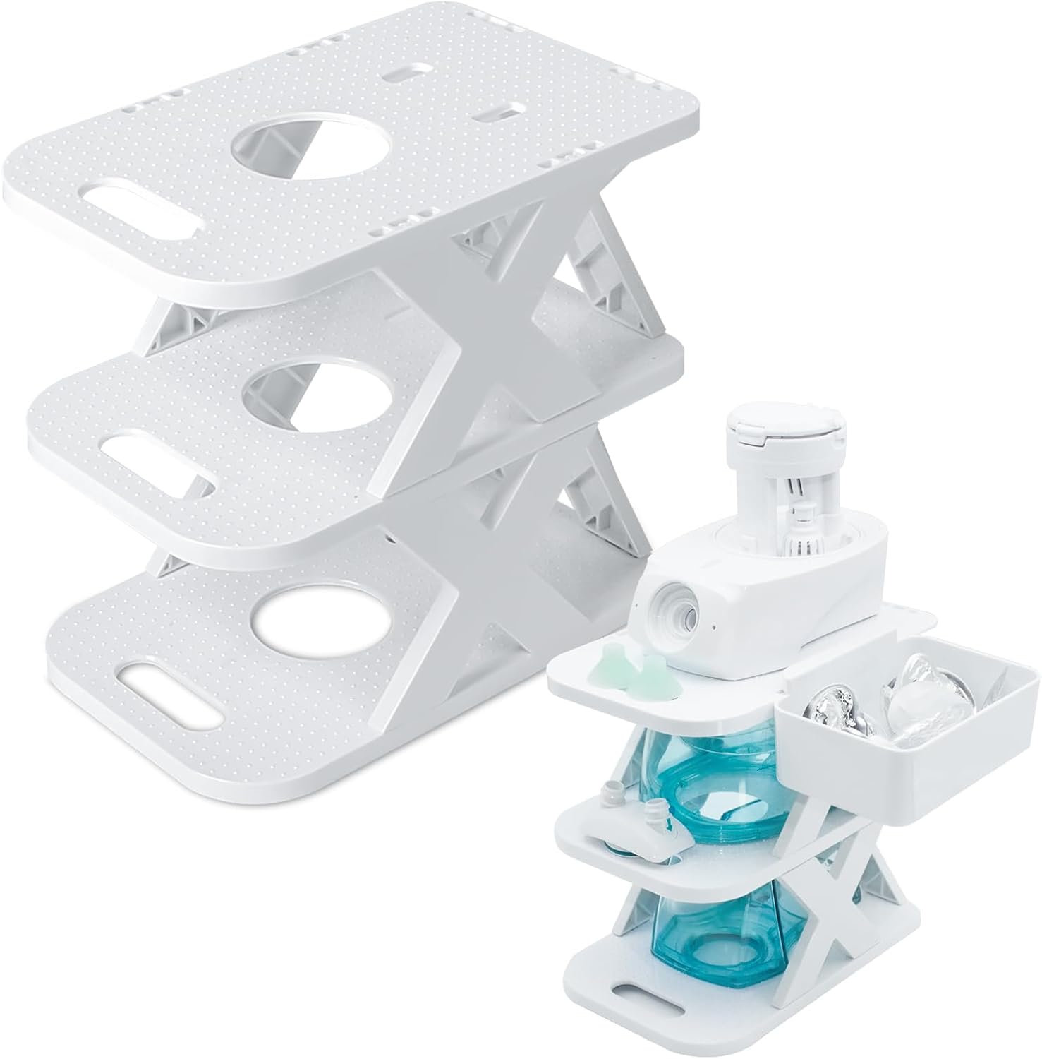 Countertop Caddy 3-Tier Storage Compatible with Navage Nasal Irrigation System