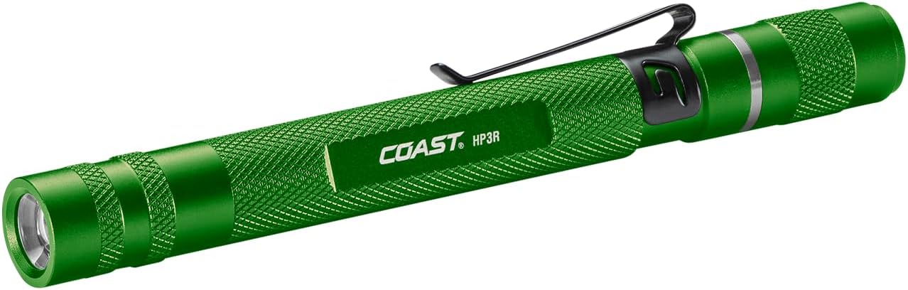 COAST HP3R 500 Lumen Rechargeable LED Penlight with TWIST FOCUS, Black