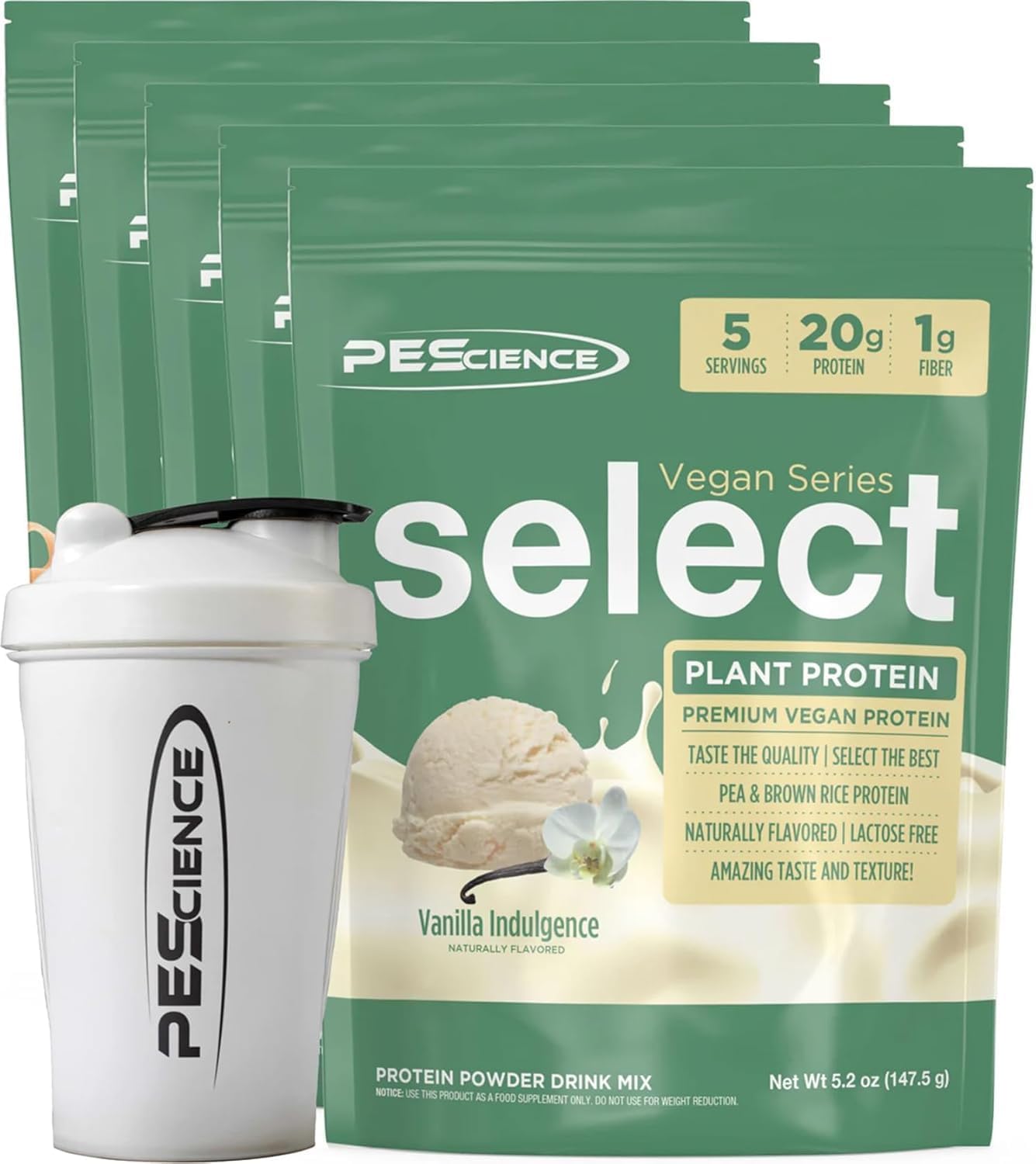PEScience Select Vegan Protein Powder, Peanut Butter Delight, 27 Servings | Plant Based Protein Powder, Pea and Brown Rice Blend, Dairy Free, Lactose Free, Gluten Free