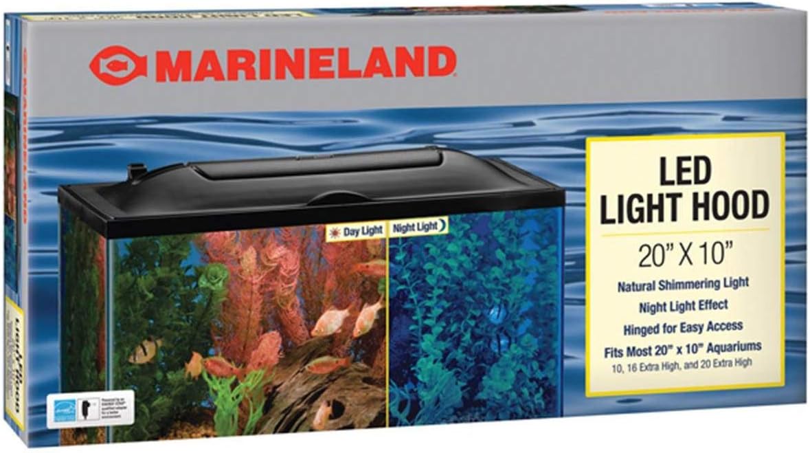 Marineland LED Light Hood For Aquariums, 24 Inches By 12 Inches, Natural Shimmering Light With Night Light Effect