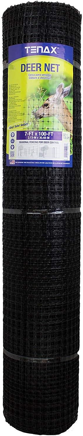 Tenax Garden Netting - Heavy Duty Deer Netting, UV Resistant - 7 ft x 100 ft, Pack of 2 - Plastic