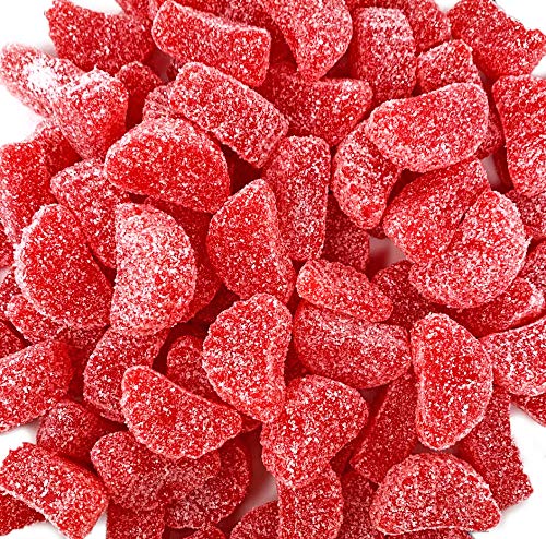 SweetGourmet Cherry Fruit Slices Sugar Coated Jelly Candy, 2.5 Pound Bulk Bag