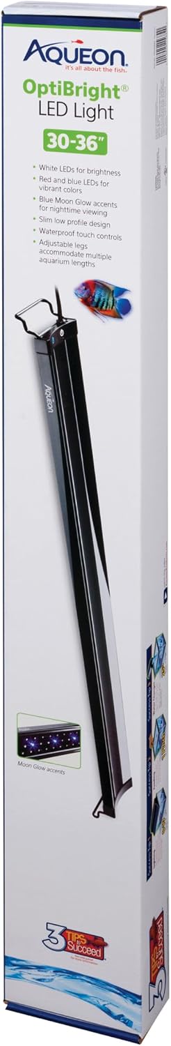 Aqueon LED OptiBright Fish Tank Aquarium Light Fixture, 48-54 Inch