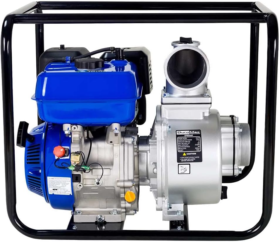 DuroMax XP652WP 208cc 158-Gpm 3600-Rpm 2-Inch Gasoline Engine Portable Water Pump, 50 State Approved, XP652WP, Blue