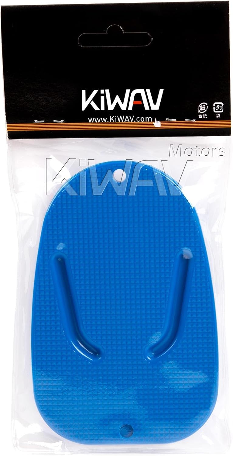 KiWAV Motorcycle Kickstand Pad Plate Support Accessory - Black - Soft Ground, Grass, Hot Pavement, Outdoor Parking, Anti Sinking