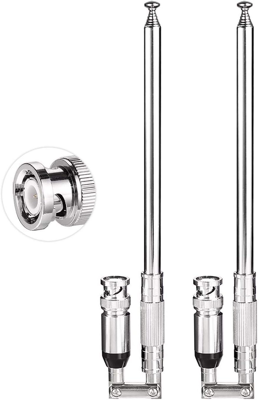Bingfu 20-1300MHz Police Scanner Antenna 8 Section Telescopic BNC Male Compatible with Uniden Bearcat Whistler Radio Scanner Cobra Midland Portable