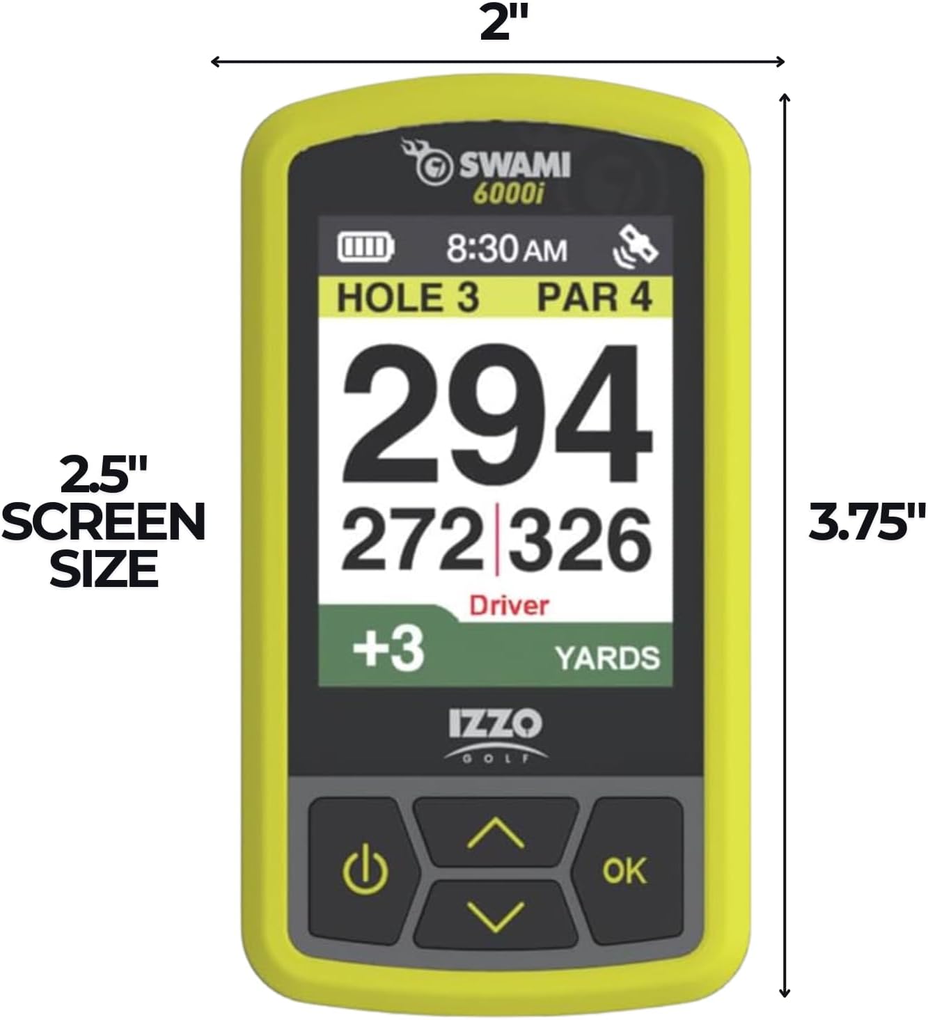 Izzo Swami 6000 Handheld Golf GPS Water-Resistant Color Display With 38, 000 Course Maps & Scorekeeper Model may vary | 38, 000 course maps