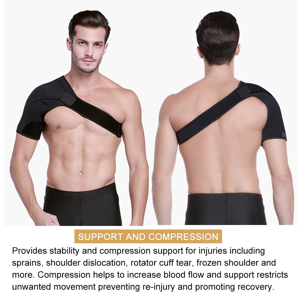HUEGLO Shoulder Brace Men&Women Rotator Cuff Support for Pain Relief,Right