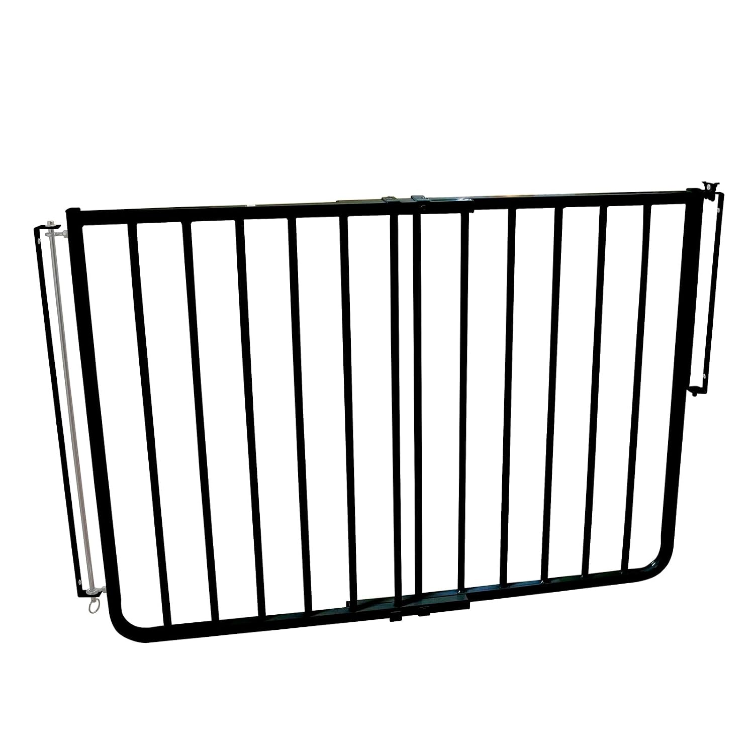 Cardinal Gates SS30 Stairway Special Baby and Pet Gate, 27-42.5 in, Black | One-hand latch, two-way swing and angle-mount hardware for babies and pets