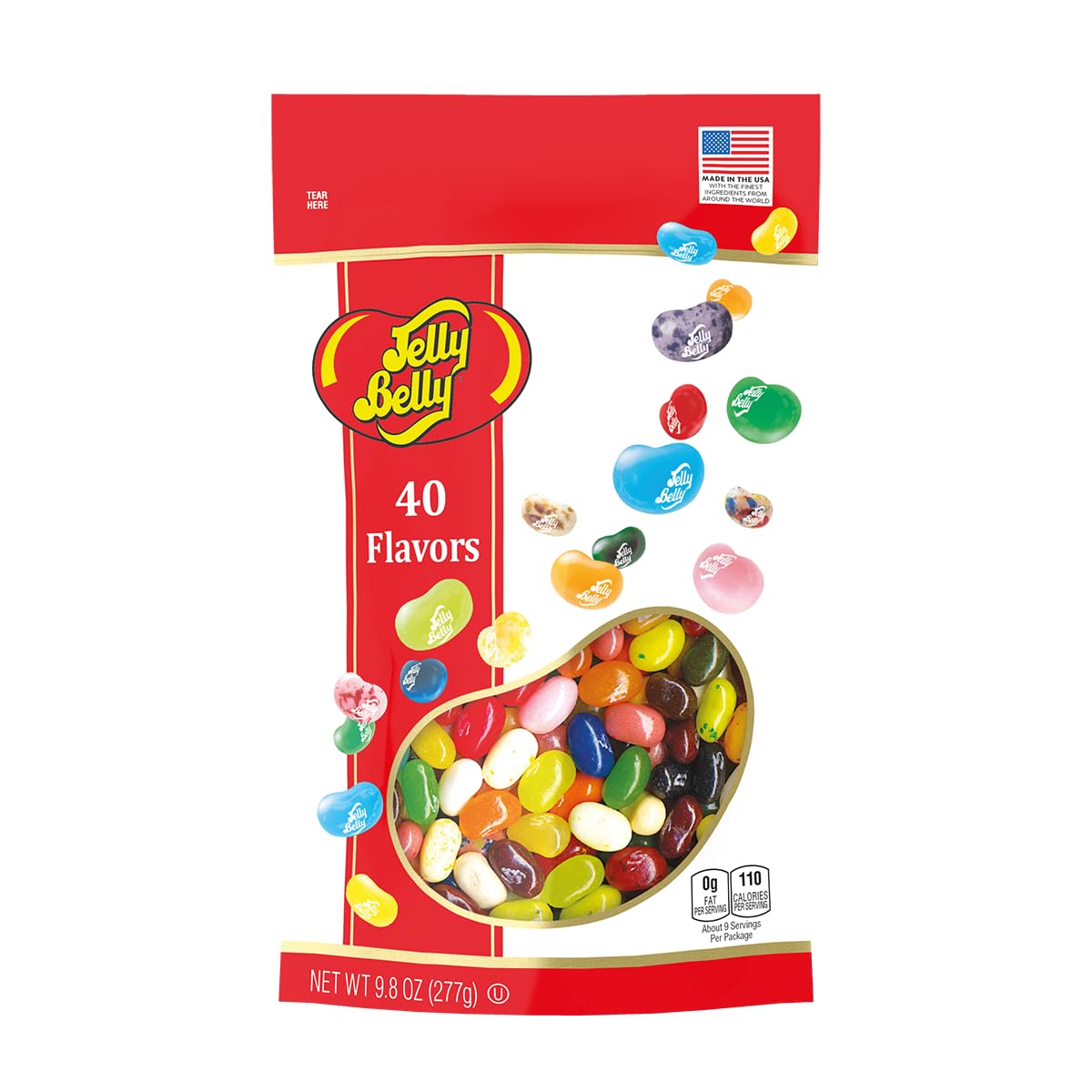 Jelly Belly Jelly Beans, 20 Flavors, .35-oz Trial Size Packs, 80 Count