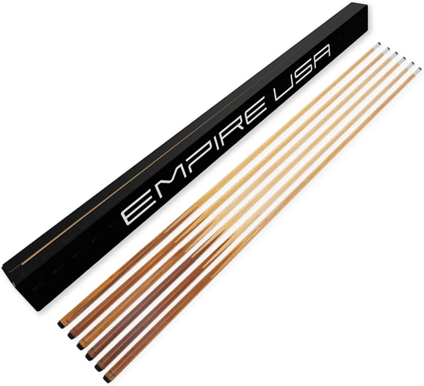 Set of 6 Pool Cues 57" One-Piece Hardwood Billiard Cue Sticks | One-piece