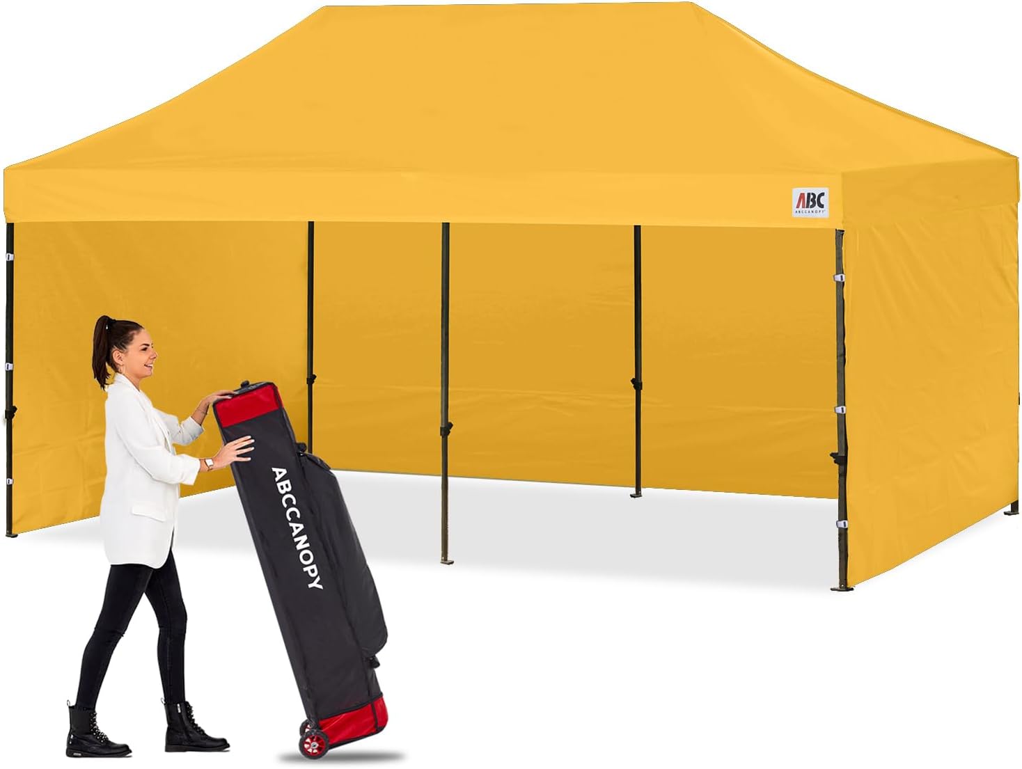 ABCCANOPY Heavy Duty Easy Pop up Canopy Tent with Sidewalls 10x20, Turquoise