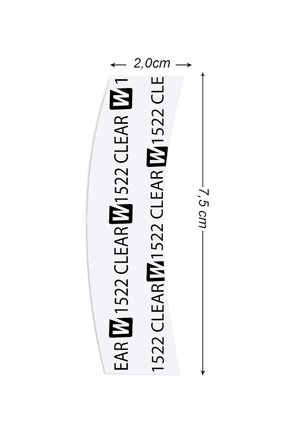 Walker Tape 1522 Clear™ Tape - C Contour, 36pc/Bag