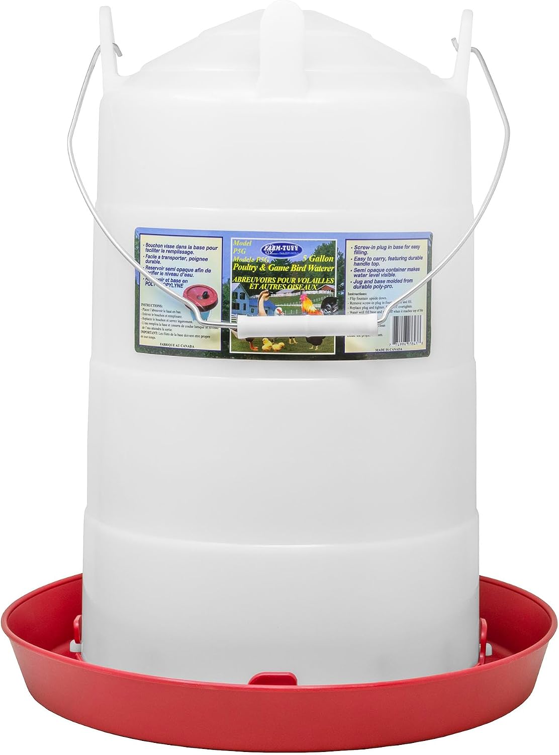 FARM-TUFF Plastic Easy Fill Poultry Waterer