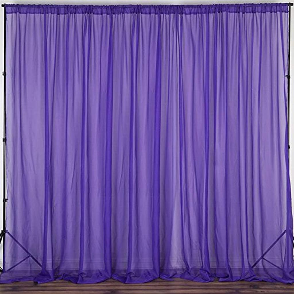 AK TRADING CO. 120" Wide (10Ft Wide) Sheer Voile Drape Panels for Backdrop, Wedding Events, Ceiling Drapes, Event Masking, & Decor - Select from 6ft to 50ft Length. (10 feet x 20 feet, Red)