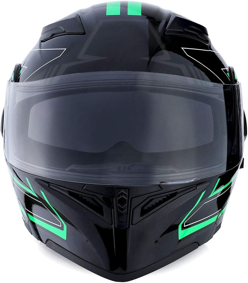 1Storm Motorcycle Modular Full Face Helmet Bike Flip up Dual Visor Sun Shield: HB89 Matt Black