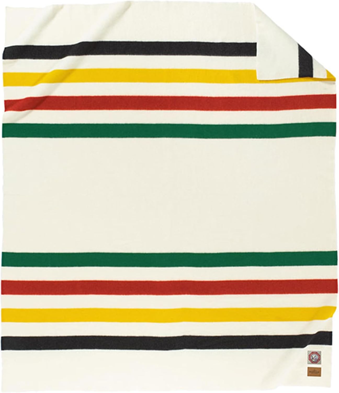 Pendleton National Park Blanket Full 80" x 90", 100% Wool | Iconic Park Stripes Collectible Keepsake - Glacier