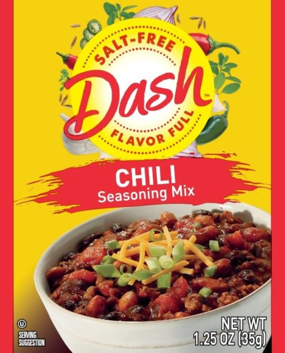 Dash Salt-Free Seasoning Mix, Chili, 1.25 Ounce (Pack of 12)