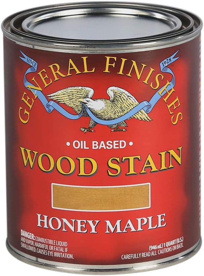 General Finishes Oil Based Penetrating Wood Stain, 1/2 Pint, American Walnut