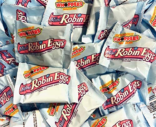 RiverFinn Whopper Mini Easter Robin Eggs - FUN SIZE - (2 Lbs.) Malted Milk Candy in a Crunchy Shell. Great for Easter Baskets, Gifts, Parties