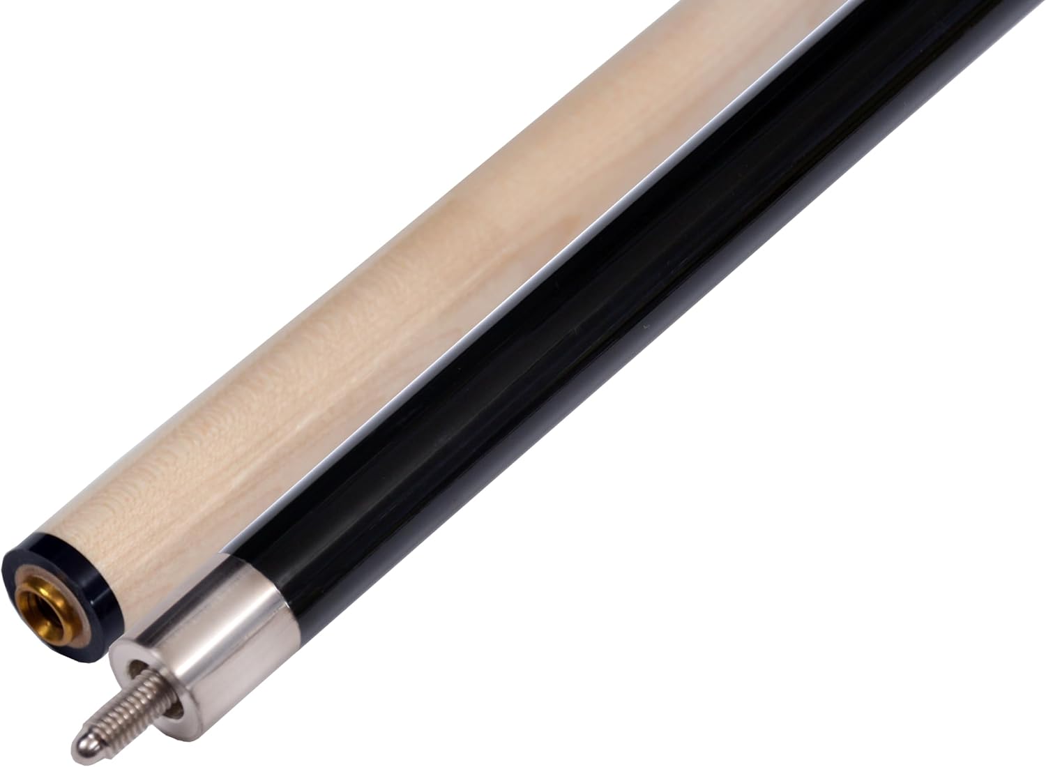 Accuplay Billiards 58" - 2 Piece Break Pool Cue Stick Made of Hardwood Canadian Maple - 23 Ounce Choose Black, Red, Green or Blue