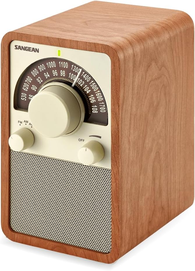 Sangean WR-15WL AM/FM Table Top Wooden Radio, Walnut