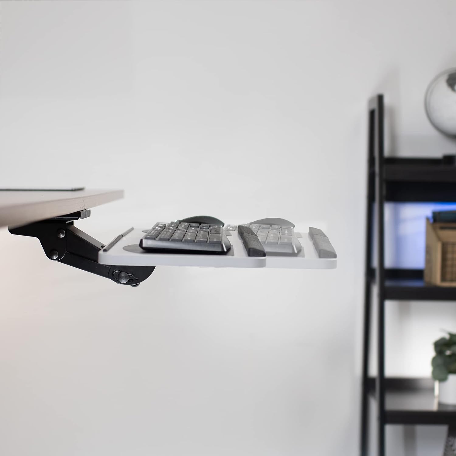 VIVO Adjustable Computer Keyboard and Mouse Platform Tray, Ergonomic Under Table Desk Mount Drawer