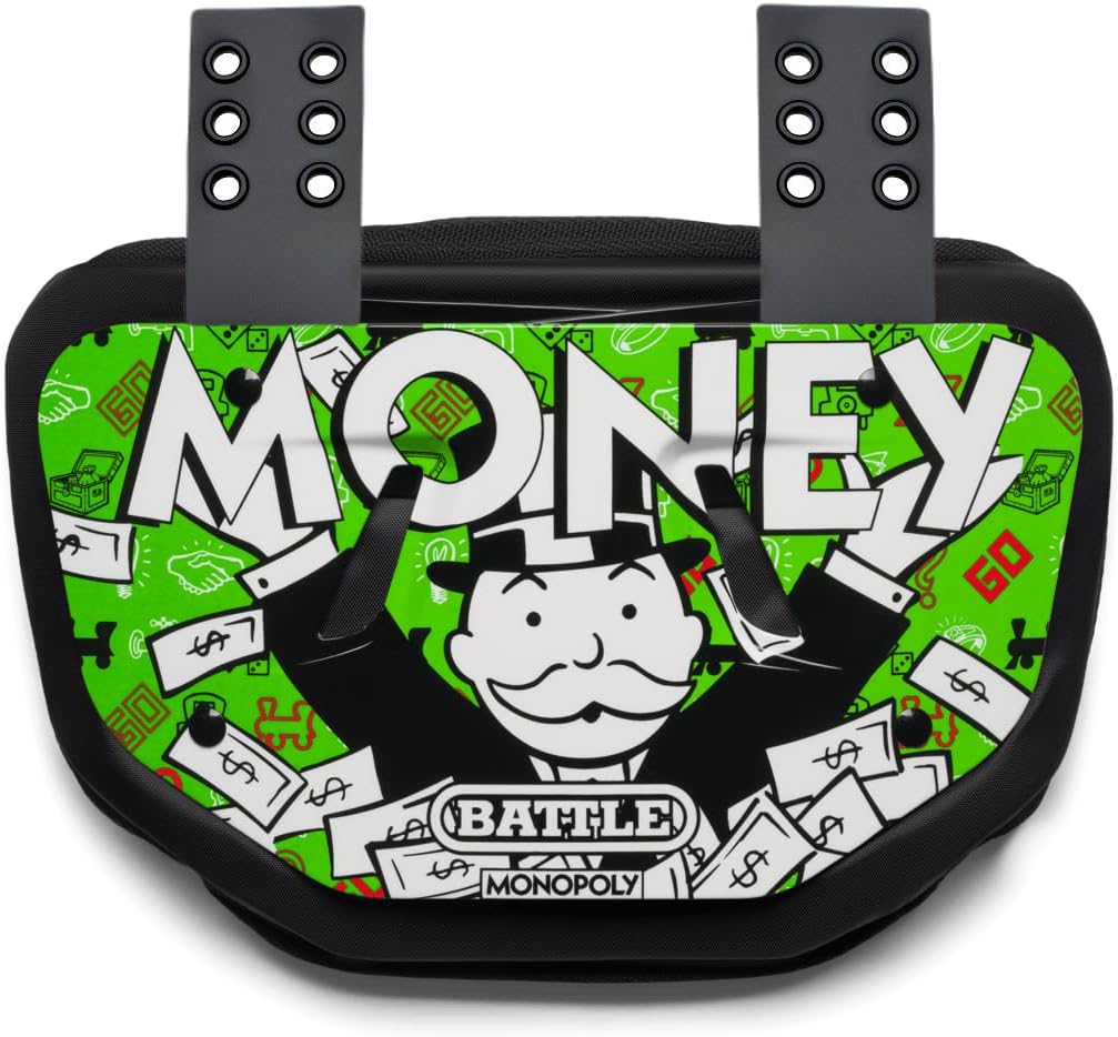Battle Sports Novelty Football Back Plate, Kids, Adults