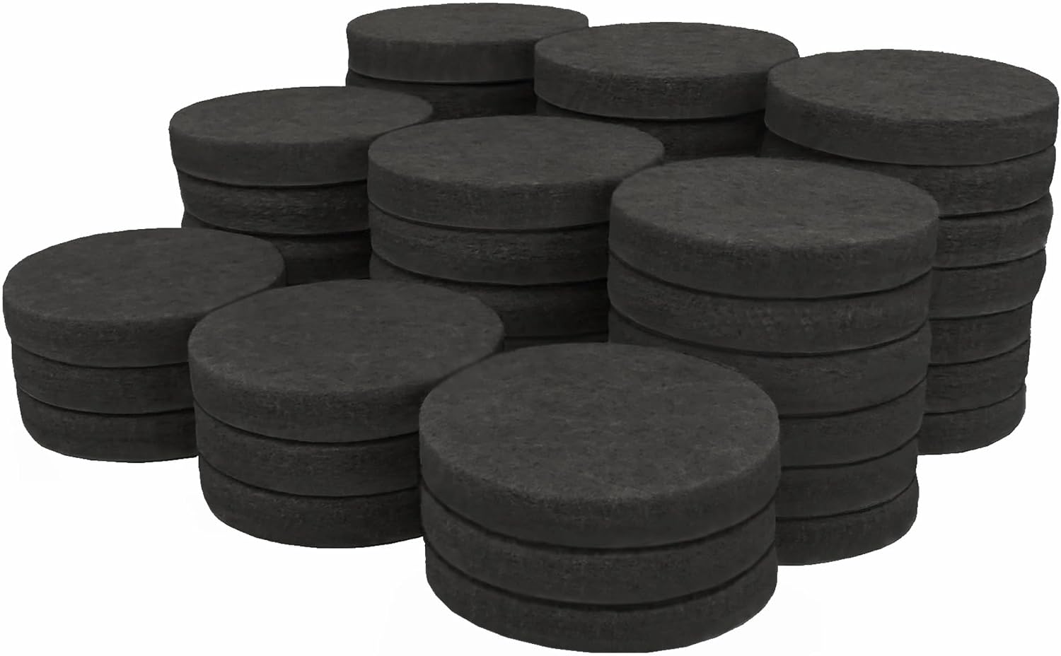 softtouch 1 1/2" Round Heavy Duty Felt Furniture Pads for Hardwood, Brown (24 Pack)
