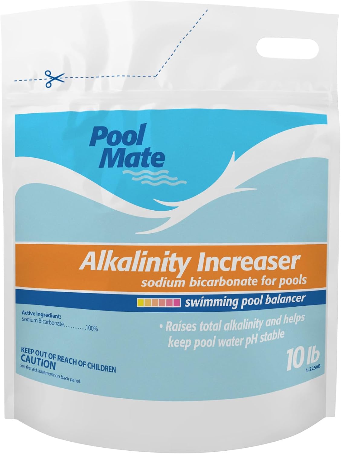 Pool Mate 10-Pounds Premium Alkalinity Increaser for Swimming Pools | 100% Sodium Bicarbonate, Alkalinity Up, Easy To Use, Works Fast, 11 ounces raises alkalinity 10 ppm per 5,000 gallons