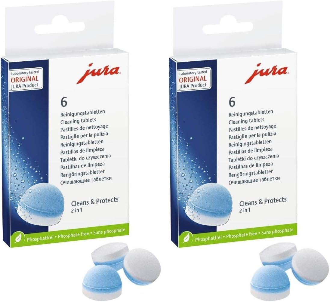 Jura 2-Phase Cleaning Tablets for Fully Automatic Coffee Machines, 25 Count
