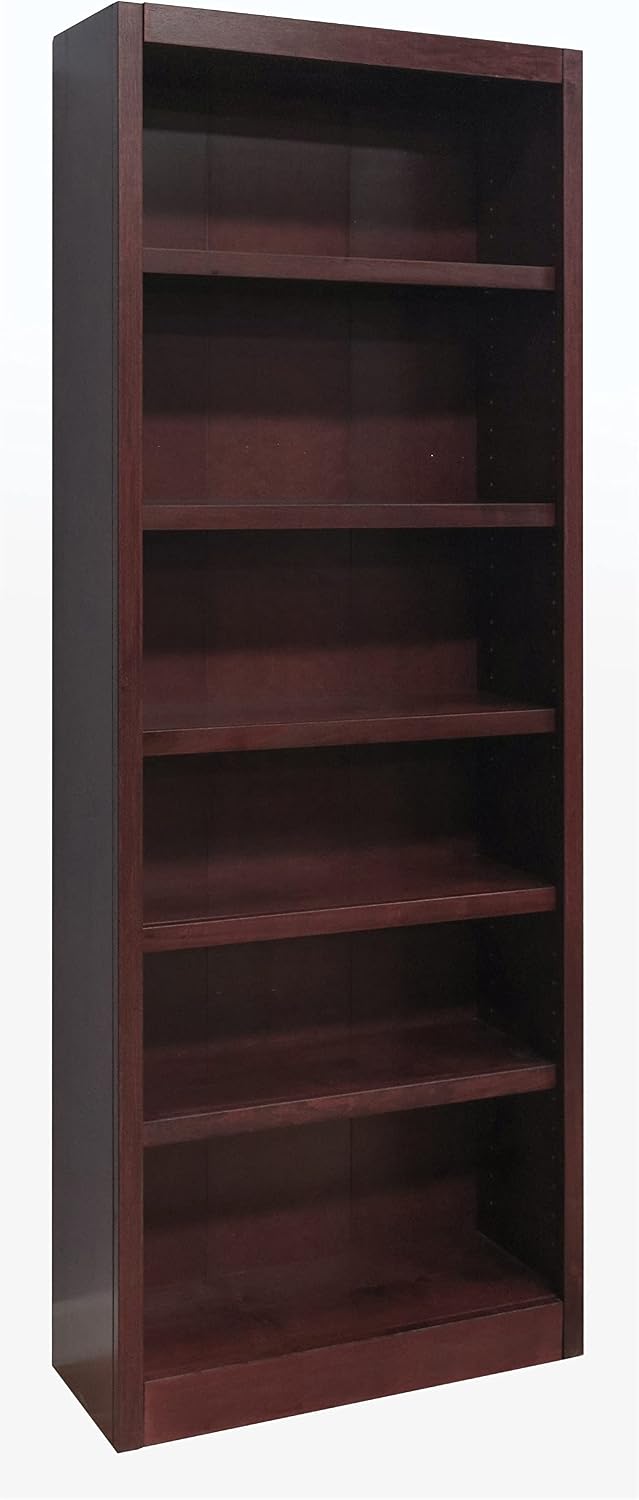 Concepts In Wood Midas Six Shelf Bookcase 84" H Cherry Finish