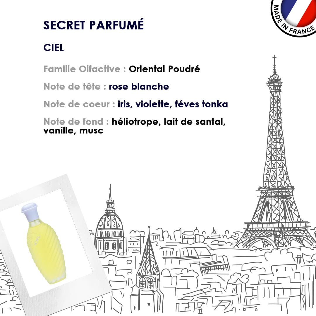 Jacques Saint Pres CIEL - Eau De Parfum for Women- Soft, Powdery Scent - Notes of Vanilla, White Rose, & Different Flowers- Feminine