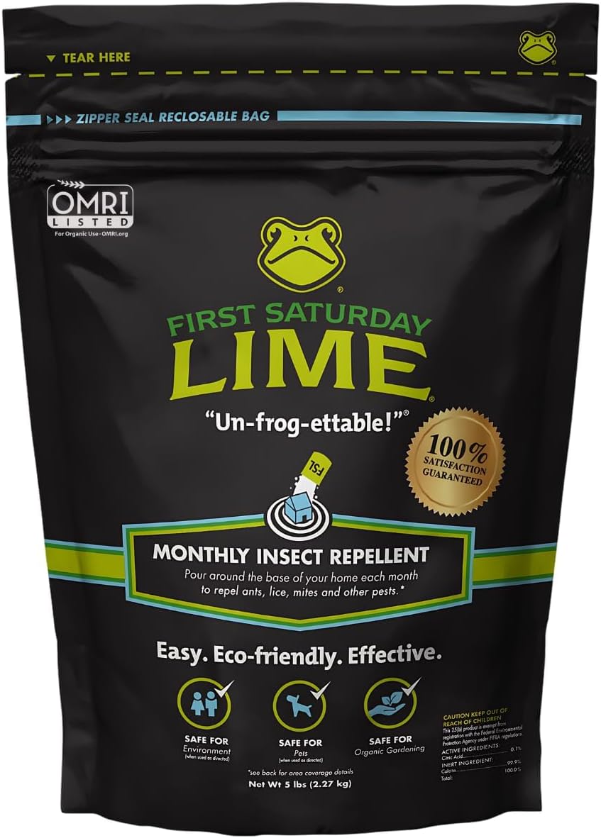 First Saturday Lime Insect Deterrent 20LB | Natural Repellent for Outdoors