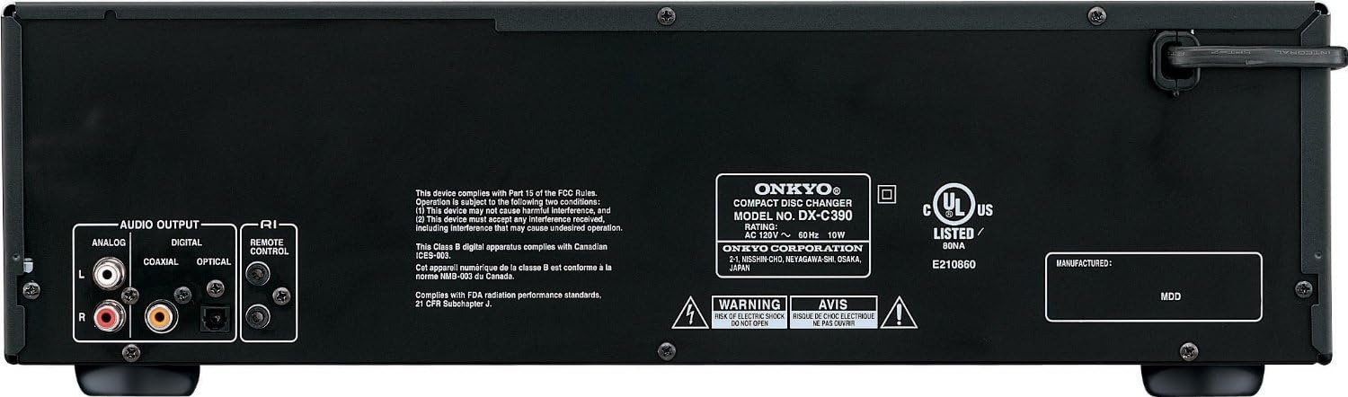Onkyo DXC390 6 Disc CD Changer,Black