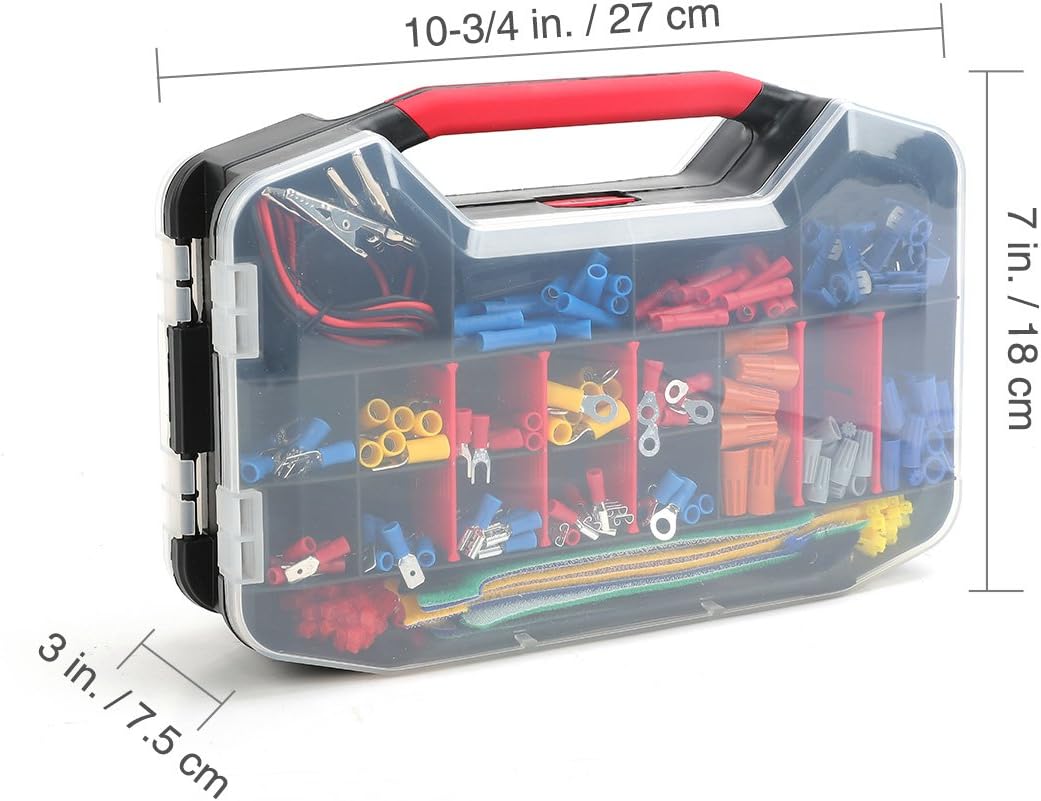 WORKPRO Crimping Tool Kit with 582PCS Heat Shrink Wire Connectors | Electrical Wire Terminals for AWG 22-10, 3-in-1 Wire Strippers Cutters & Crimpers