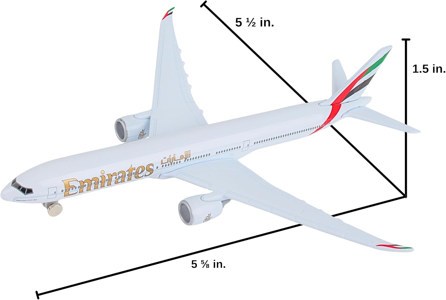 Daron Toy Airplane RT9904 – Emirates A380 – Die-Cast Metal Model Airplane Toy with Plastic Parts for Kids Ages 3+