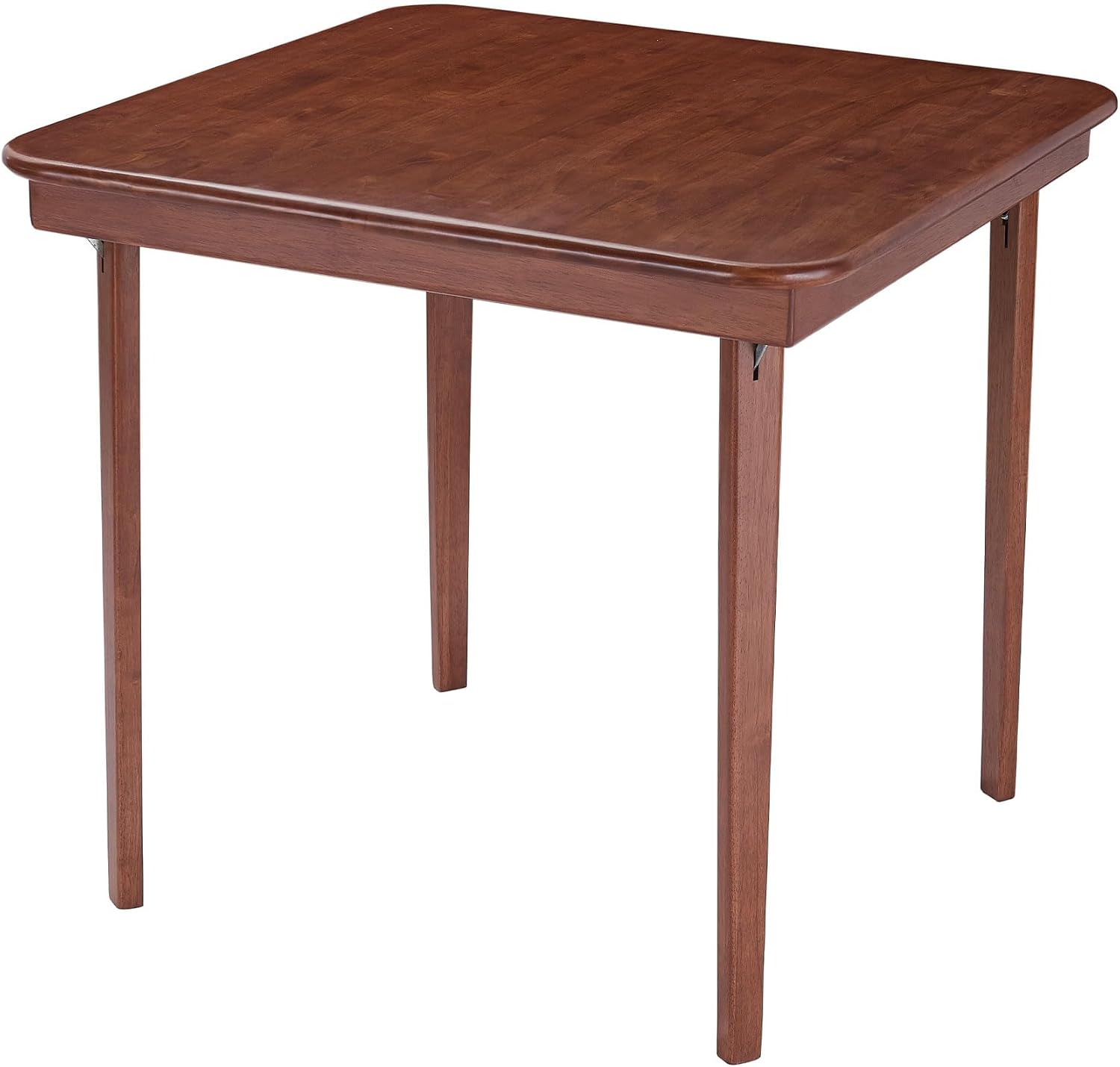 Stakmore Classic Straight Edge Square Wood Folding Table, 32x32, Oak | Foldable Card Table, Wooden Tabletop Furniture for Cards, Board Games & Dining