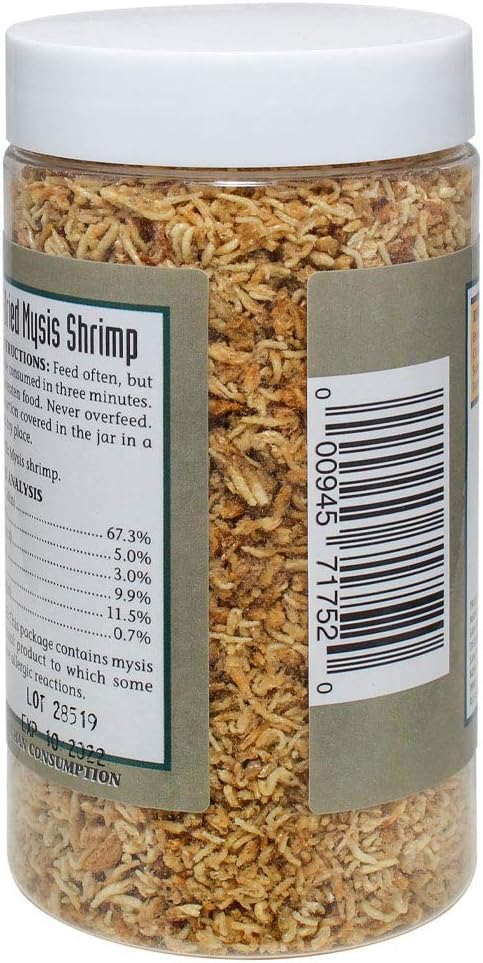 San Francisco Bay Brand Freeze-Dried Mysis Shrimp - Premium Fish Food for Live Fish, Shrimp Food