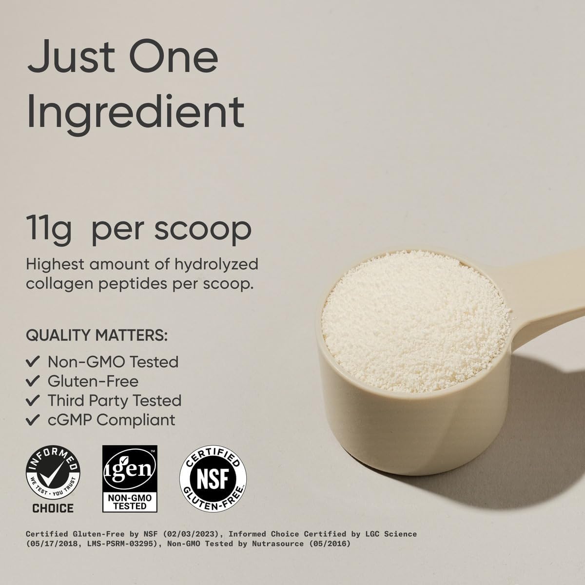 Sports Research® Collagen Peptides Protein Powder 16oz (Unflavored) | 11g Grass-Fed Collagen per Scoop · Hair, Skin & Joint Support · Easy to Mix in Coffee & Shakes - 41 Servings