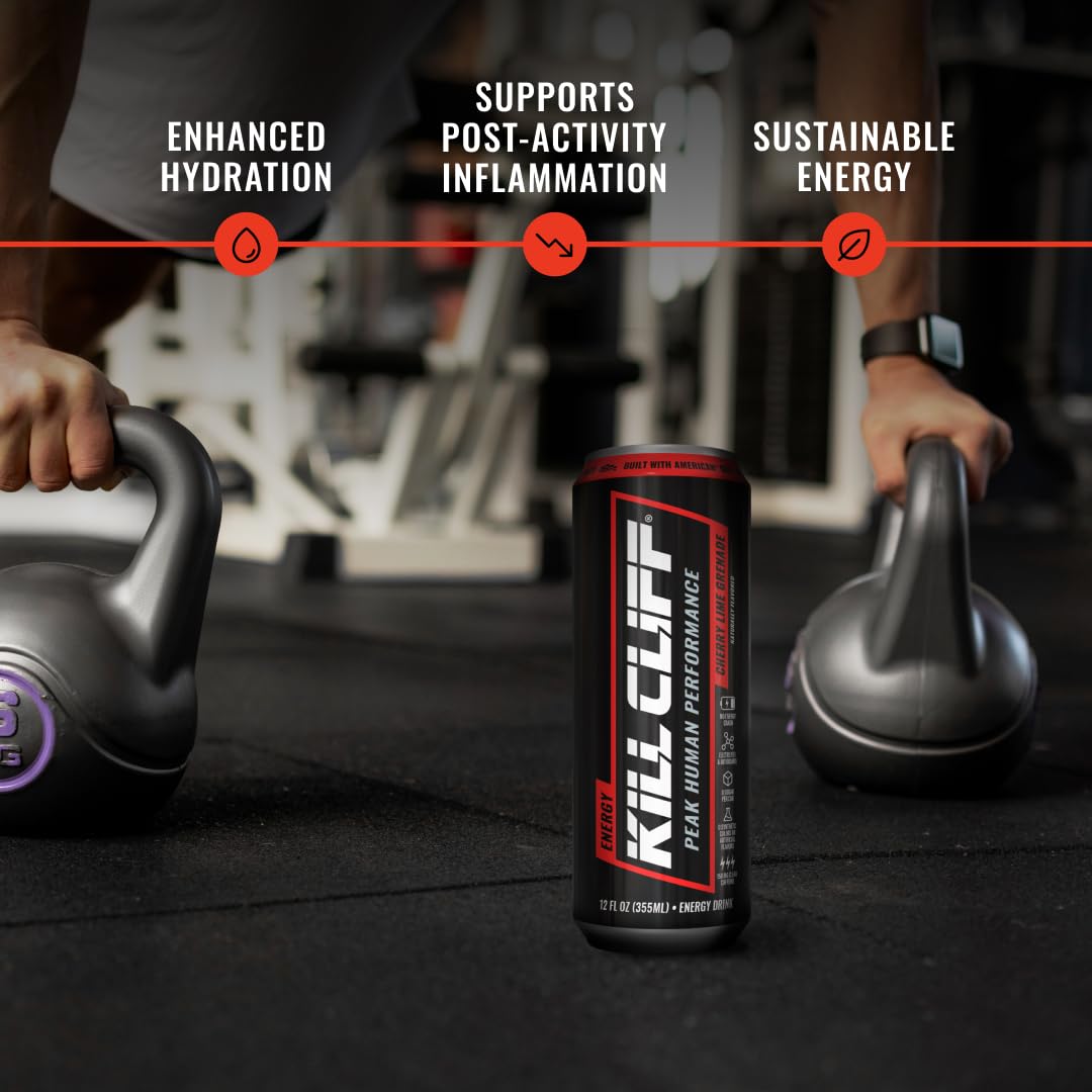 Kill Cliff Energy Drink - Sugar Free - Smashing Citrus 12 oz 12 Pack