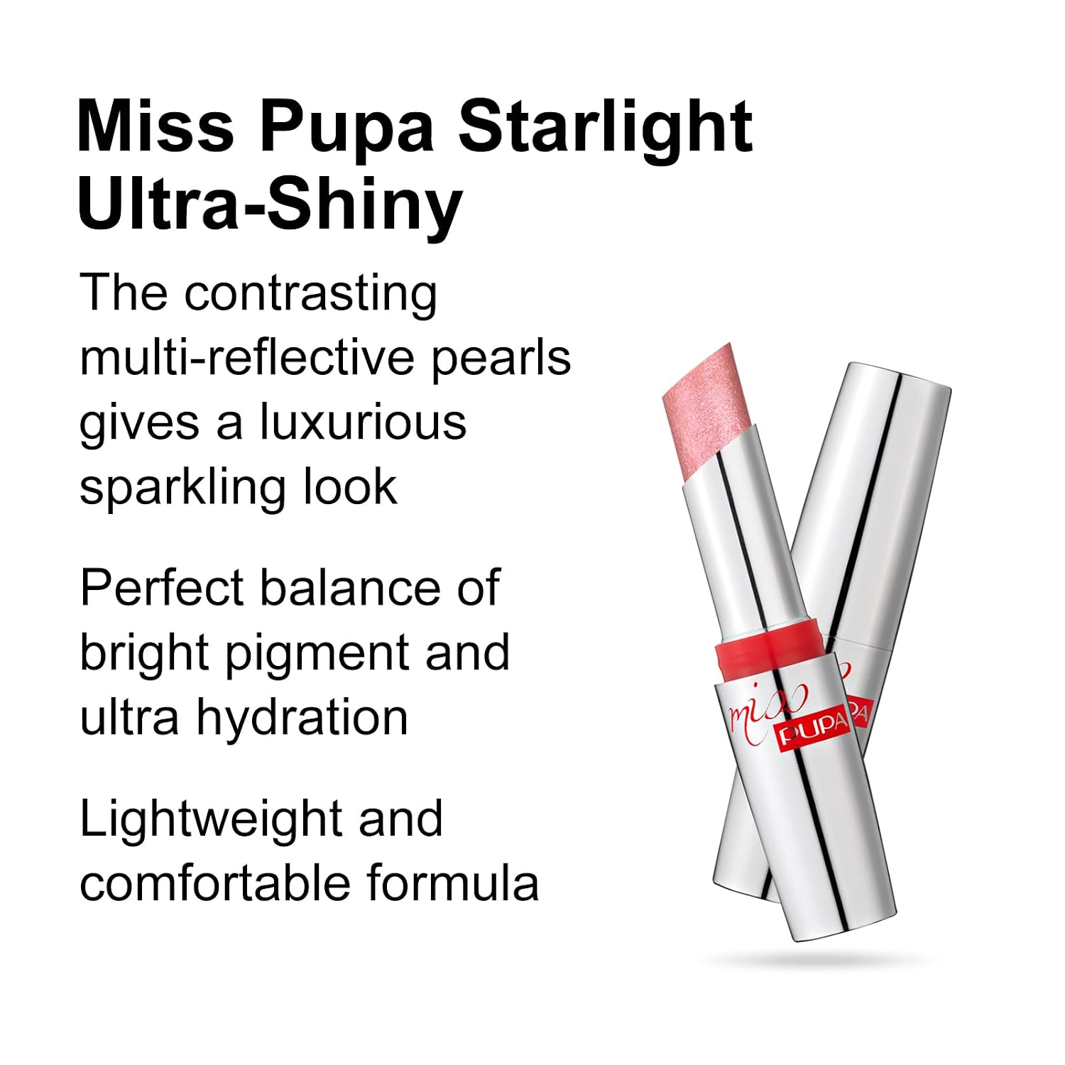 Pupa Milano Miss Pupa Starlight Ultra-shiny - 701 Sweet Kate for Women - 0.88 oz Lipstick
