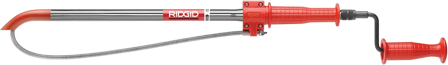 RIDGID 46683 K-1 Combination Auger with C-Style Cutter Head, Telescoping Drain Auger to Remove Drain Clogs in Sinks and Urinals