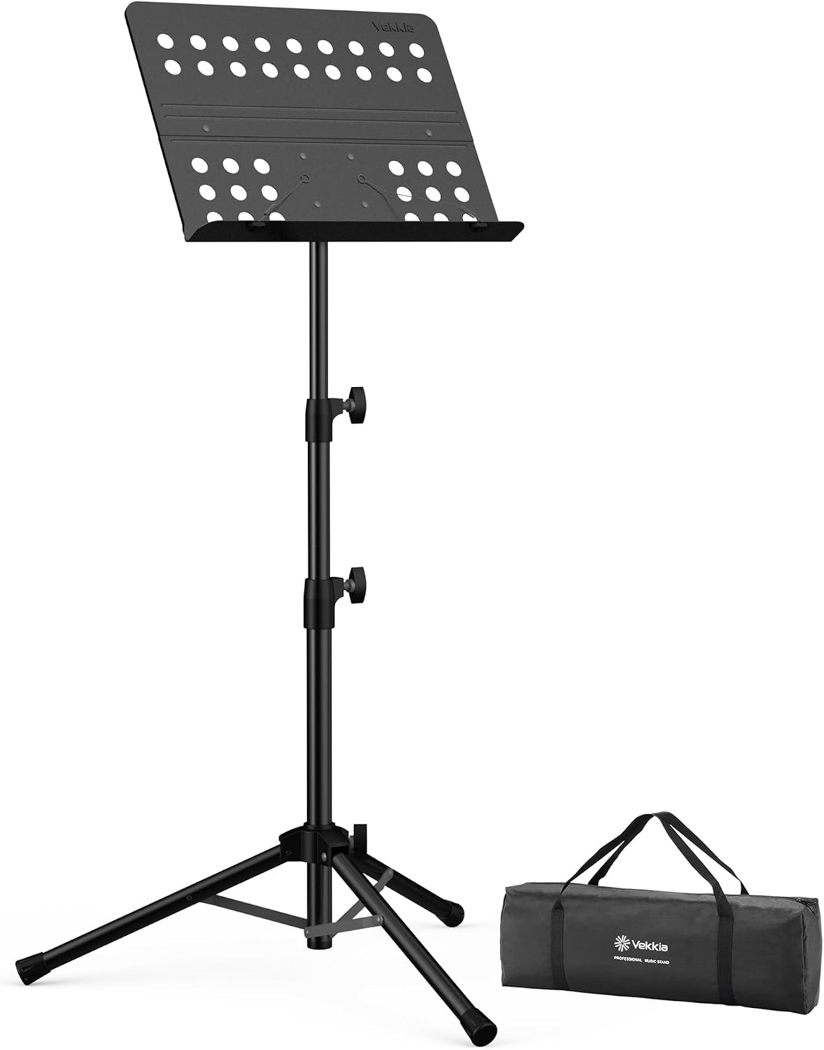 Vekkia Metal Professional Portable Perforated Sheet Music Stand