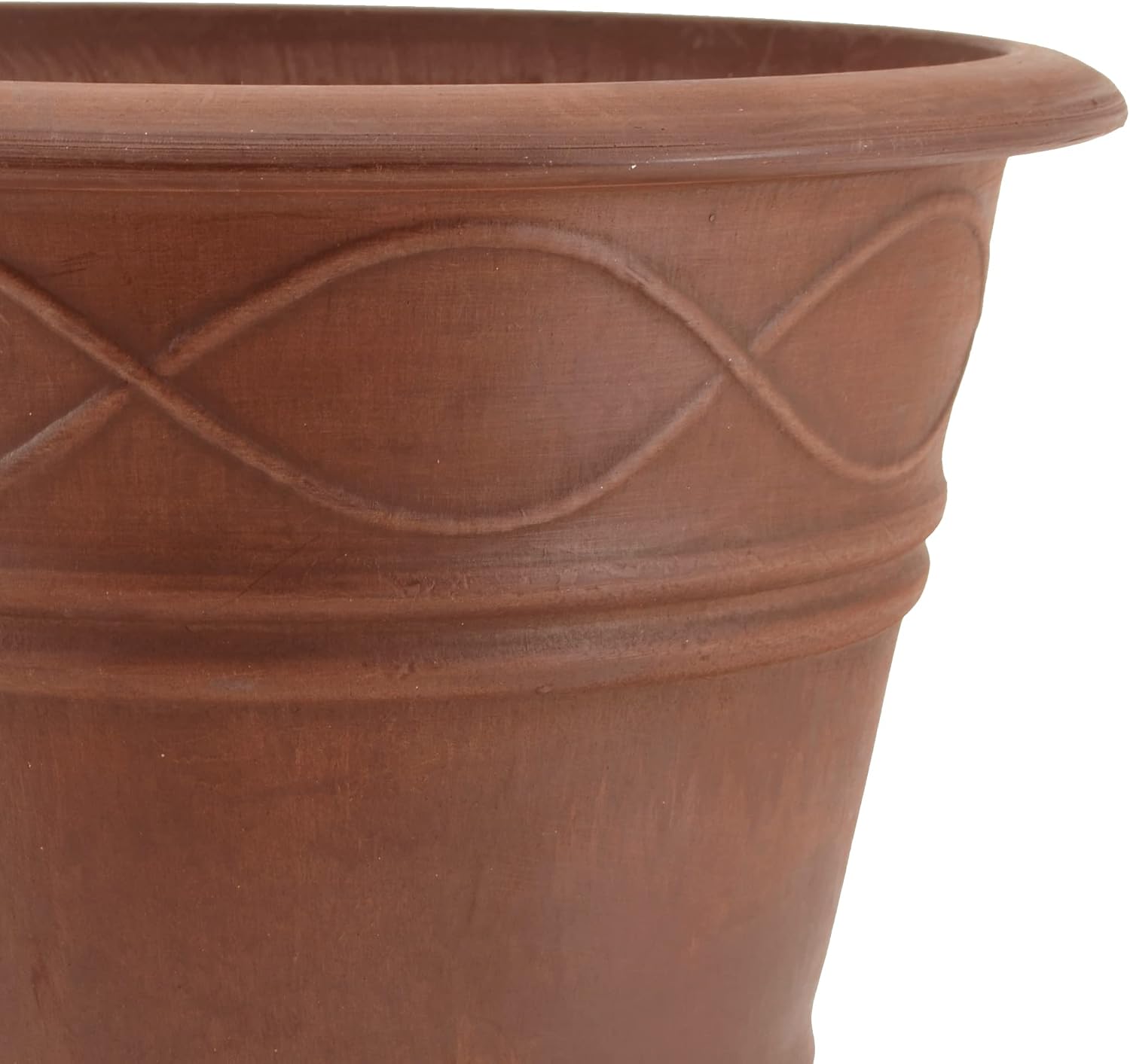 PSW Pot Collection Western Weave Planter Pot for Indoor and Outdoor Plants and Gardens, 14.5-inch, Taupe
