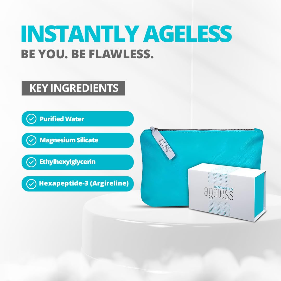 Instantly Ageless Facelift in a Box 25 Vials + Free Makeup Bag
