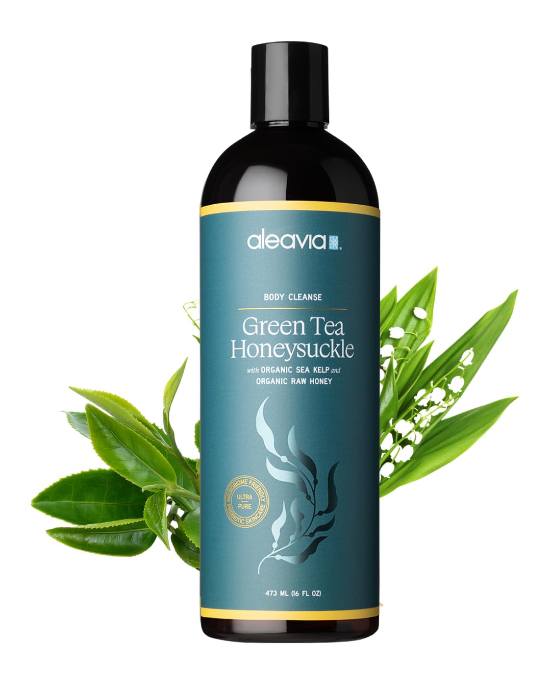 Aleavia Body Cleanse – Organic & All-Natural Prebiotic Body Wash – Fragrance-free and Sulfate-Free Enzymatic Body Cleanser – 16 Oz.
