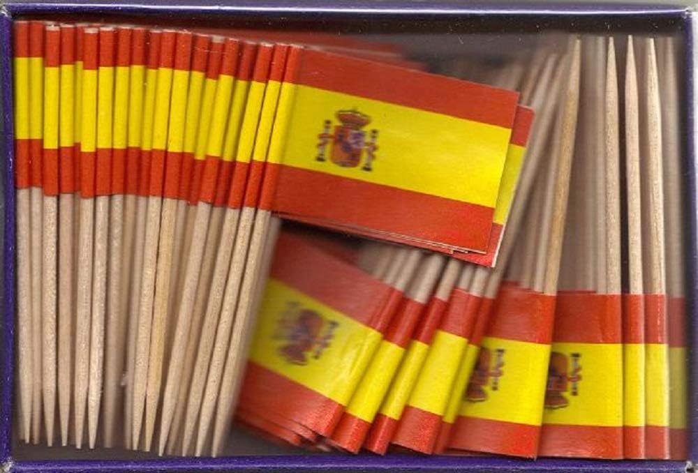 One Box of 100 Nicaragua Toothpick Flags, 100 Small Mini International Flag Cupcake Toothpicks or Cocktail Picks