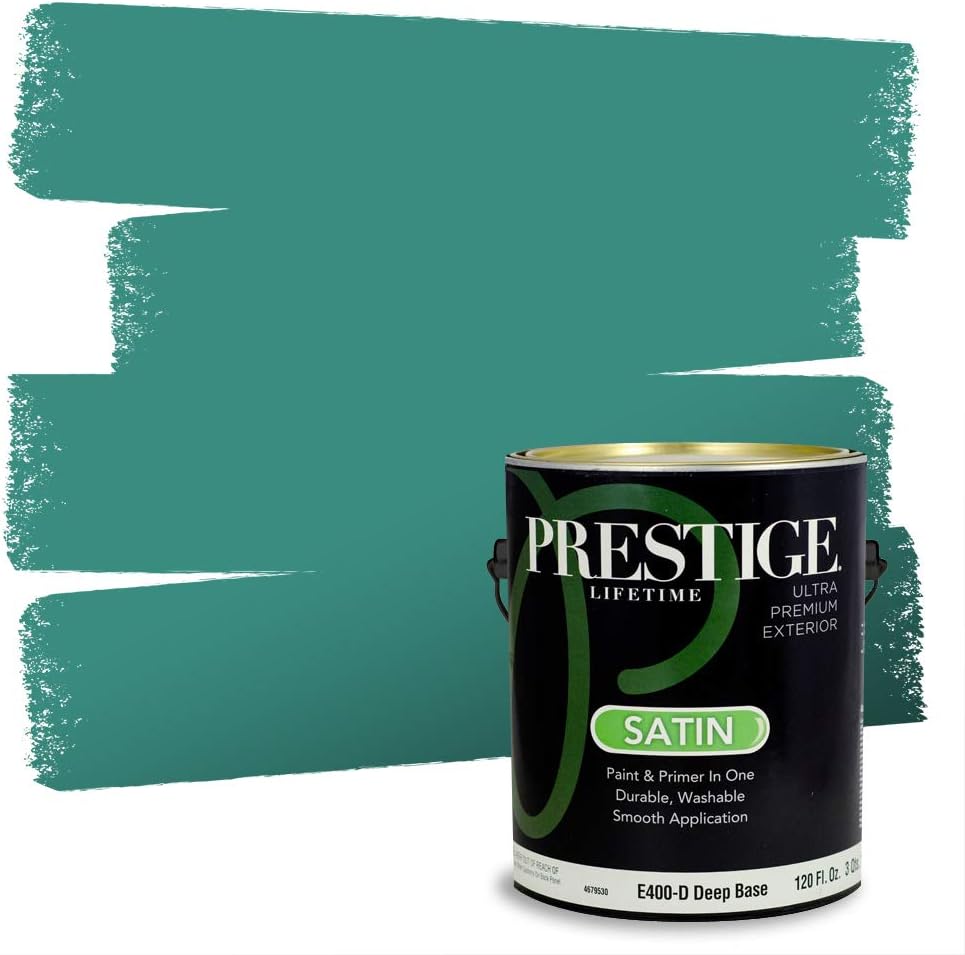 PRESTIGE Paints Exterior Paint and Primer In One, 1-Gallon, Semi-Gloss, Comparable Match of Sherwin Williams* Electric Lime*
