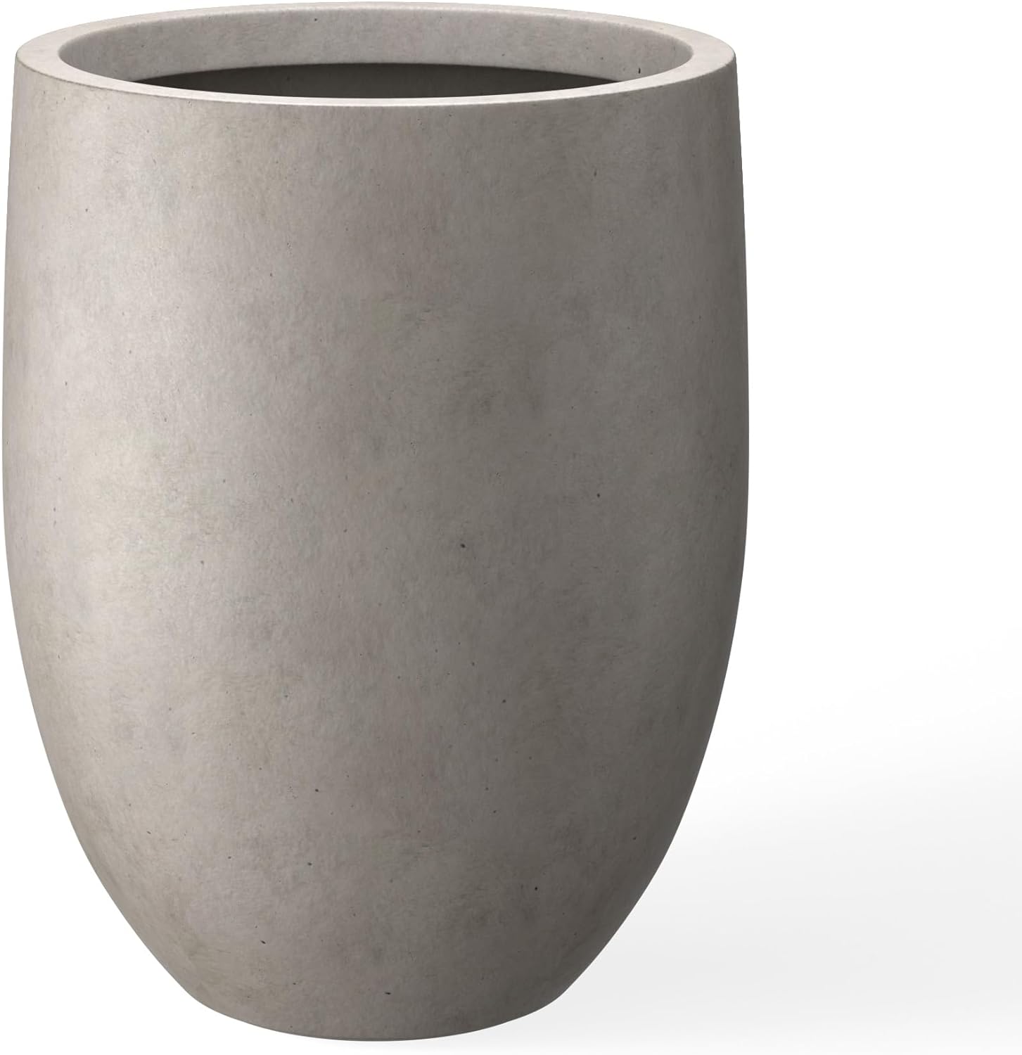 Kante Tall Concrete Planter 21.7" Modern White Floor Pot for Indoor Outdoor